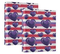 Purple Heart Day Purple Heart 1 And A Half Inch Binder Round Rings With Inner Pockets 1/2 Pack Various Binder 200 Sheets