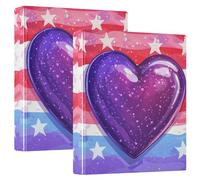 Purple Heart Day Soldier 1 and A Half Inch Notebook Binders Three-Rings with Pocket Cover 1/2 Packs Office Supplies Hardcover