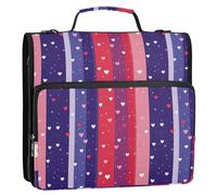 Purple Heart Day Soldier 3 Ringing Zip Up Binder with Shoulder Strap Waterproof for Middle School