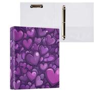 Purple Heart Day War 3.8cm Binder 3 Rings With Inner Pockets 1/2 Pack Office Supplies Hard Cover