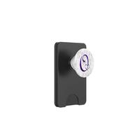 Purple Heart Letter O Love Shape Cursive White Initial Name PopSockets PopWallet for MagSafe