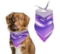 Purple Hearts Dog Bandana, Triangle Pet Scarf