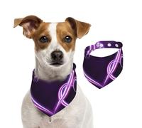 Purple Hearts,Dog Bandanas Cotton Pet Scarf Adjustable Bibs for Pet,M