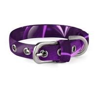 Purple Hearts Dog Collar Adjustable Soft and Comfortable Puppy Collars with Metal Buckle Pet Collar for Small Medium Pet