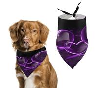 Purple Hearts Easter Dog Bandanas for Small Medium Large Dogs,Cat Dogs,Pet Scarf - Polyester Cute Bibs.Triangle Pet Scarf for Puppy Pet,Personalized Birthday/Party Fun Idea Gift