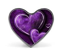 Purple Hearts Lapel Pin Fashion Brooch Pin Cute Button Badges Round Button Pins Enamel Pins Metal Pins back for Hat Shirt Clothing Bags Decoration