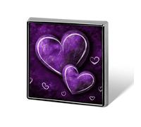 Purple Hearts Lapel Pin Fashion Brooch Pin Cute Button Badges Square Button Pins Enamel Pins Metal Pinback for Hat Shirt Clothing Bags Decoration