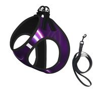 Purple Hearts,Pet Harness,Adjustable Reflective Dog Harness,Pet Leash Vest,M