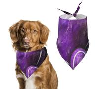 Purple Hearts Printed Pet Scarf Polyester Triangle Scarf - One Size (27.6in X 11.8in)