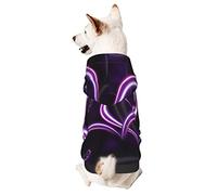 Purple Hearts Small Pets Wear Hoodies,Dog Jumper Sweatshirt,Warm And Lightweight, Soft Texture, Easy To Wear