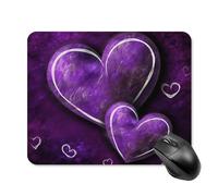 Purple Hearts Square Mouse Pad Portable Computer Mousepad with Non-Slip Rubber Base 20 * 25cm Ultra-Thin Gaming Mouse Mat for Computer Laptop Office Desk Accessories