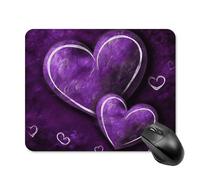 Purple Hearts Square Mouse Pad Portable Computer Mousepad with Non-Slip Rubber Base 20 * 25cm Ultra-Thin Gaming Mouse Mat for Computer Laptop Office Desk Accessories