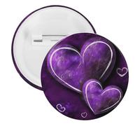 Purple Hearts Tinplate Badge Personalized Round Brooch Large Craft Button Suitable for Teachers, Nurses, Doctors, Staff, Party Gift Accessories, style, 1PCS