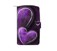 Purple Hearts Wallet Multifunctional Wallets for Men Compact Wallet Purse Passport Bag