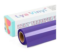 Purple Heat Transfer Vinyl - Lya Vinyl 12" x 10ft Purple Iron on Vinyl Roll for Cricut, Silhouette Cameo, Premium HTV for DIY Clothes, Bags, Shoes and Other Textiles