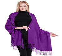 Purple High Grade 100% Cashmere Shawl Pashmina Hand Made in Nepal CJ Apparel NEW(Size: One Size)