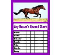 Purple Horse Personalised Childrens Kids Chore Rota Task Reward Chart