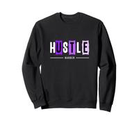 Purple Hustle Harder Purple Graphic Sweatshirt