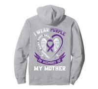 Purple In Memory Of My Mother Alzheimers Dementia Graphic Pullover Hoodie