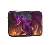Purple Inferno Dragon Patterned Laptop Sleeve 13 Inch Shockproof for Slim Protective Notebook Computer Bag Briefcase