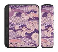Purple Japanese Zephyr Cherry Blossoms 2 pcs Cute Seatbelt Cover Protects Your Neck and Shoulders for Airplane accesorios para carro