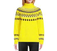 Purple Jumper Fair Isle Wool Jumpers for Women UK Ladies Jumpers Winter Crew Neck Classics Print Vintage Knitted Sweater Plus Size Soft Warm Tops Turtleneck Women (C-Sky Blue, M)