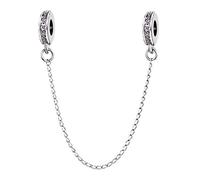 Purple June Birthstone Spacer Safety Chain Charm fits Pandora Charms Bracelets Birthday Jewellery Gift for Women Daughter Family