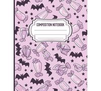 Purple Kawaii Halloween Composition Notebook: 7.5x9.25 in | 110 Wide-Ruled Pages | Perfect for School & Notes | Magic & Potions Journal