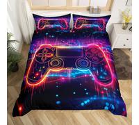 (Purple, King(No Comforter)) Cartoon Cat Double Bedding Set Bohemian Flowers Comforter Cover,Colorful Groovy Florals Duvet Cover Vintage Printed Cute Animlas Quilt Cover