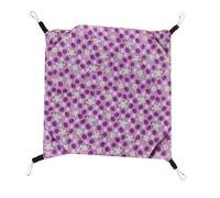 (Purple, L) Pet Hammock Double-Layer Plush Fleece Soft Hanging Nests Sleeping Bed for Pet Home Decoration