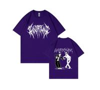 (Purple, L) Summer New Arrivals Men's and Women's Short Sleeve Hip-Hop Streetwear Loose Casual Sport T-Shirts Y2K Style