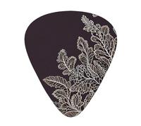purple Lace backgroundGuitar Picks, 12-Piece Pattern Set, Three Different Thicknesses for Acoustic Electric Guitar and Other Instruments