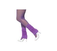 Purple Ladies 80's Leg Warmers - 80s fancy dress leg 1980s legwarmers accessory ladies adults mens purple