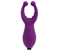 purple Lady Luck Purple Silicone Vibrating Nipple & Clit Stimulator