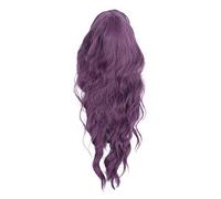 Purple Lady Wig Adjustable Fashionable Women Hairpiece Long Wavy Cosplay Fake Hair 66cm For Parties Halloween Role Playing Daily Wear
