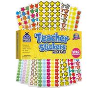 PURPLE LADYBUG 4960 PCS Teacher Stickers - Reward Stickers for Children, Teacher Essentials, Classroom Essentials for Student Recognition & Encouragement