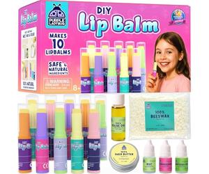 PURPLE LADYBUG Lip Balm Making Kit for Girls Age 8+ - BPA Free - Natural Ingredients - Make Your Own Lip Balm Set, Great 8 Year Old Girl Gifts, Arts and Craft Kit Toy for Ages 8 9 10 11+, Kid Presents