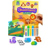 PURPLE LADYBUG My Beadstories Animal World Art Craft Kit, DIY Mosaic Activity with Story Pals & Backgrounds Birthday Gift idea, Colorful Art Kit Crafts for Girls and Boys Age 6-7 Year Old Kid Gifts