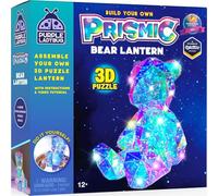 PURPLE LADYBUG Prismic Make Your Own 3D Light Up Bear Craft Kit for Age 8+, Girls Birthday Presents