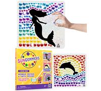 PURPLE LADYBUG Sungemmers Enchanting Mermaid, Dolphin, & Turtle Suncatcher Craft Kit for Girls - Arts and Crafts for Age 5-10, Ocean-Themed DIY Window Art, Birthday Presents for 6 Year Old Girls