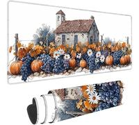 Purple Large Mouse Mat 1600x800x3 mm, Extended Gaming Mouse Pad Harvest Festival Desk Mat With Stitched Edges, Adults Mousepad Non Slip Rubber Base, Waterproof Desk Pad for Office Decor, Gifts 6-5