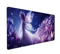 Purple Large Mouse Mat 1600x800x3mm, Elves Extended Mouse Pad with Stitched Edges, Gaming Mousepad with Soft Smooth Surface, Desk Mat for Desk Accessories and Office Accessories, Gifts for Men C-5990