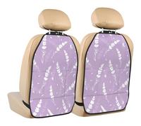 Purple Lavender,2 Pack Car Seat Kick Mats Back Seat Protector Durable Back Seat Organiser