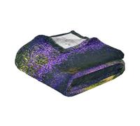 Purple Lavender Bluebells Blankets Glow in The Dark Blankets, Soft Throw Blanket 55"x70"