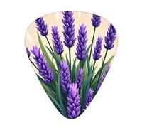 Purple Lavender Bunch Guitar Picks Gift Set - 12 Smooth Durable Plectrums For Acoustic, Electric & Bass Guitar, Perfect Present For Guitar Lovers & Musicians