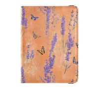 Purple Lavender Butterflies Passport and Vaccine Card Wallet Combo Travel Passport Wallet Passport Holder Case for Men and Women Waterproof