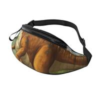 Purple Lavender Colored Flowers Fanny Pack for Women Men Fashion Waist Pack Adjustable Belt Bag for Workout Running Travelling Casual Waist Bag, Jurassic Period Dinosaur, One Size