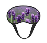 Purple Lavender Colored Flowers Print Adults Washable Eye Mask for Nap Light Blocking for Home Hotel Airplane Camping