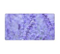 Purple Lavender Colored Flowers Printing,Mouse Pad Large Desk Pad Computer Keyboard Mouse Mat with Non Slip Rubber Base 40 x 70 cm