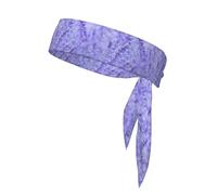 Purple Lavender Colored Flowers Printing One-Pack Tie Headbands Moisture Wicking Athletic Sports Head Band For Men And Women